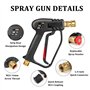 EAWONGEE 4000 PSI Pistolet de Nettoyeur Haute Pression avec 5 Buses de Pulvérisation Interchangeables, Pistolet de Lavage à Jet 
