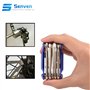 Senven 11-en-1 Outil de réparation de vélo pliant portable multifonctions, outil réparation vélo, mini outil de réparation vélo 