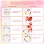 WEVOL 700+pcs Perles pour Bracelet, Kit Perles Fabrication Bijoux Enfant Jouets Filles de 5 à 12 Ans, Coffret Perles Cadeaux de 