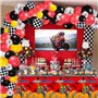 Lot de 61 ustensiles de fête Motorcycle pour anniversaire d'enfant,Accessoires de fête d'anniversaire,Accessoires de fête pour g