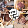 mizikuu 2 Pinces Pinces d'Établi, Outil Auxiliaire pour Table de Travail du Bois Étau de Positionnement avec 4 X Butées d'Établi
