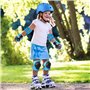 7 en 1 Casque Vélo Enfant Kit Réglables Coudières Genouillère Protège Poignets Equipemen pour