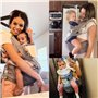 Porte Bébé, Bellababy Siège de Hanche Multifonction pour Porte Bebe de 3 à 36 mois, 6 en 1 Façons de Transporter, Toutes Saisons