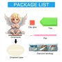 DCIDBEI DIY Broderie Diamant Objets de Décoration Diamond Painting Statues Décoratives, Puzzle Diamant Petit Ange Blond, BRICOLA