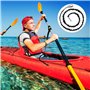Kayak Lot de 2 laisses de pagaie de 1,5 m pour canoë - Corde de sécurité avec mousqueton - Accessoires de pagaie de kayak