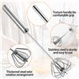 Udbrud Fouet Semi-Automatique, 3 Pcs Acier Inoxydable Fouet Fouet Cuisine Professionnel Batteur Rotatif gadgets de cuisine et de