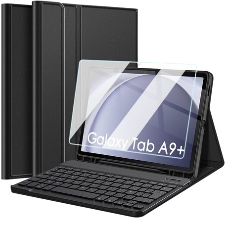 Nanhent Clavier Coque pour Samsung Galaxy Tab A9+ / A9 Plus 11 Pouces 2023 (SM-X210/X216/X218) Tablette