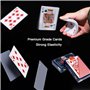 WUGAUWOR Carte Poker Plastique imperméables, 2 Jeux de 54 Cartes, Rouge et Bleu, Jeux de Cartes Poker, Playing Cards, Profession