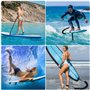 mizikuu Leash de Surf Paddle Board Coil, Laisse de Planche de Surf Cordes de Sécurité Laisse en TPU Surfboard Leash pour Stand u