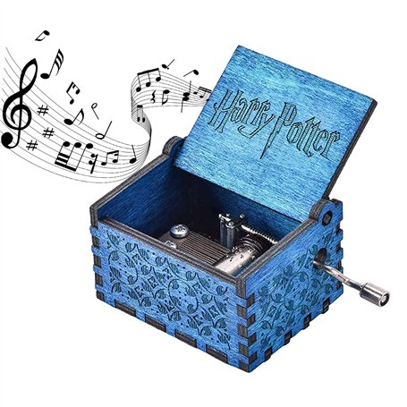 Qazuwa Bois à Manivelle Boîte à Musique Boîte à Musique Vintage en Bois Sculpté BoîTe à Musique Classique Créatif Meilleurs Cade