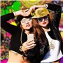 UBERMing Kit de Costume Hip Hop avec Boîte Radio Gonflable Lunettes de Soleil Chapeau et Or Signe de Dollar Collier Bracelet Ann