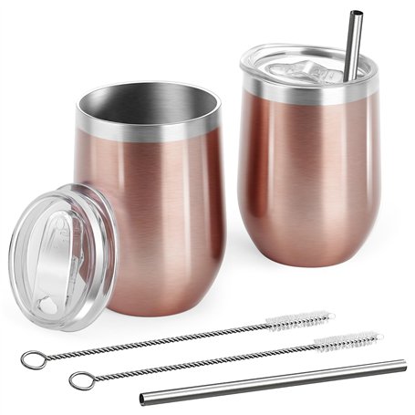 Lot de 2 Tasse à Café en Acier Inoxydable