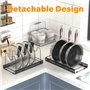 Porte-casseroles Support Extensible, Organiseur/rang de Poêle avec 10 Compartiments Réglables, rangement cuisine pour Les Ustens