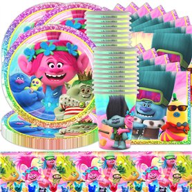Lot de 61 Ustensiles Troll Elf - Décorations d'Anniversaire d'Enfant - Fournitures de Fête pour Garçons et Filles - Vaisselle Tr Lot de 61 Ustensiles Troll Elf - Décorations d'Anniversaire d'Enfant - Fournitures de Fête pour Garçons et Filles - Vaisselle Tr