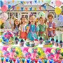 Lot de 61 Ustensiles Troll Elf - Décorations d'Anniversaire d'Enfant - Fournitures de Fête pour Garçons et Filles - Vaisselle Tr