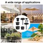 Udbrud 8 Pièces Anneaux de réduction pour Pied de Parasol Kit, Adaptateur de Pied de Parasol Umbrella Stand Parts, Balcon Suppor