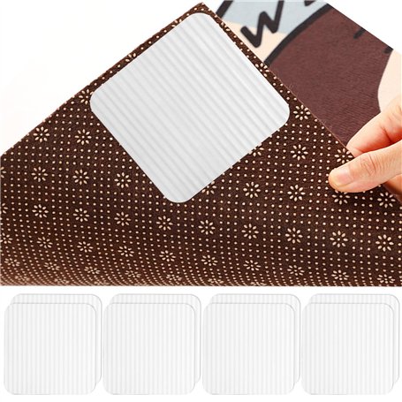 8 Pièces Rug Grippers Anti Derapant Tapis Antidérapant Tapis Grippers Vacuum Tech Anti Glisse Tapis Gardez Votre Tapis en Place