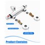 Mitigeur Douche Thermostatique, Mitigeur Baignoire Thermostatique, Mitigeur/Robinet Douche Thermostatique en Laiton avec Bouton 