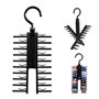 Porte-Cravate Réglables Cravate Rack Crochet Cintre Organisateur avec Pinces antidérapantes