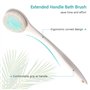 Brencco Brosse Dos Douche à Long Manche, Brosse pour le Dos Avec Brosse Corporelle Texturée Antidérapante Adaptée au Nettoyage d
