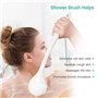 Brencco Brosse Dos Douche à Long Manche, Brosse pour le Dos Avec Brosse Corporelle Texturée Antidérapante Adaptée au Nettoyage d