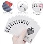Dunkwckore 2 Jeux de 55 Cartes, Bleu et Rouge Carte Poker Plastique, Professionnelles Cartes a Jouer, Texas Hold'em, Idéal pour 