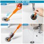 Fousenuk Lot de 3 Deboucheur Canalisation, Furet Deboucheur Evier Professionnel, Plomberie WC, Kit Debouchage Cheveux Douche Pin