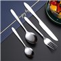 iJiGui Ensemble de Couverts 4 Pièces, Couverts en Acier Inoxydable, Voyage Ensemble Couverts Set, Couverts portatifs en Acier In