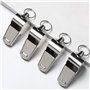 SHUBEIEUMI Sifflet, Lot de 2 Sifflets de Acier Inoxydable, Sifflet Puissant et Net avec Cordon, pour Les Entraîneurs de Sports, 