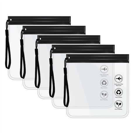 EUZUXU 5 Pièces Trousse de Toilette Transparente Femme