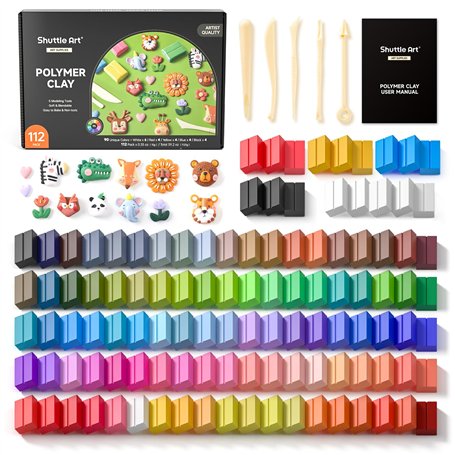 Shuttle Art 112 PCS Kit Pâte Polymère Petits Blocs