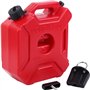 HaTur 5 Litre Réservoir de carburant portable Jerrican Réservoir de Secours d'urgence Essence Peut pour Moto ATV UTV Rouge