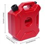 HaTur 5 Litre Réservoir de carburant portable Jerrican Réservoir de Secours d'urgence Essence Peut pour Moto ATV UTV Rouge