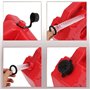 HaTur 5 Litre Réservoir de carburant portable Jerrican Réservoir de Secours d'urgence Essence Peut pour Moto ATV UTV Rouge