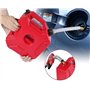 HaTur 5 Litre Réservoir de carburant portable Jerrican Réservoir de Secours d'urgence Essence Peut pour Moto ATV UTV Rouge