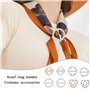 AABDTYYD Lot de 8 Clips pour Anneau D'écharpe,Clips pour Boucle D'anneau D'écharpe,Pinces à Cravate pour T-Shirts Circulaires,Cl