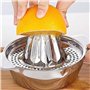Presse Agrumes Manuel Citron Professionnel Inox Chaux Orange Juicer Couvercle en Acier Inoxydable Rotation Presse-Agrumes Tasse
