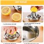 Presse Agrumes Manuel Citron Professionnel Inox Chaux Orange Juicer Couvercle en Acier Inoxydable Rotation Presse-Agrumes Tasse