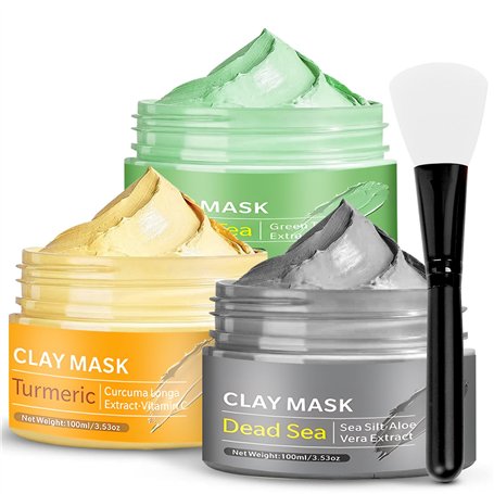 3 Pièces Masque d'Argile