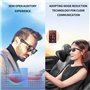 OBEST Lunettes Bluetooth Intelligentes Lunettes de Soleil Audio Sans fil pour Assistant Vocal Lunettes anti UV Unisexe pour Les