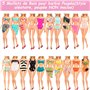 Festfun 5 Sets Maillots de Bain Bikini Vêtements d'été avec 5 Chaussures et 2 Bouées pour Poupée Fille de 11,5 Pouces (Aléatoire