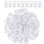 100 Pcs Glisseurs pour Rail à Rideaux - Crochets en Plastique Blanc Coulissants - Idéal pour la Plupart des Rideaux ou Rideau de