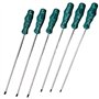 LEKEFETO Lot de 6 tournevis Torx extra longs (300 mm) en acier S2 avec pointe magnétique et poignées antidérapantes pour artisan