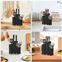 KOMABLEN Bloc Couteaux Cuisine Vides, 3 en 1 Universel Porte Couteau Rond, Détachable Range Couteaux avec Fentes, Plastique Port
