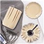 Home Basic Lot de 3 pompes à lotion, gobelet, porte-savon, glaçure beige