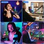 USB Gaming Micro, RGB Microphone à Condensateur, Micro Gaming avec Bras, Micro Streaming pour Mac PS4 PS5, pour Le Streaming Les