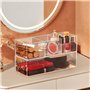 QINERSAW 2 PCS Boîte de Rangement Transparente Maquillage 23 * 9.5 * 6cm Organiseur Maquillage Transparent Boite Rangement Plast