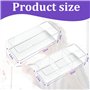 QINERSAW 2 PCS Boîte de Rangement Transparente Maquillage 23 * 9.5 * 6cm Organiseur Maquillage Transparent Boite Rangement Plast