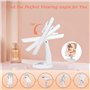 Miroir de Maquillage avec Lumières, Miroirs de Table, Voyage & de Courtoisie à 21 Lumières LED et écran Tactile avec détail 10x,