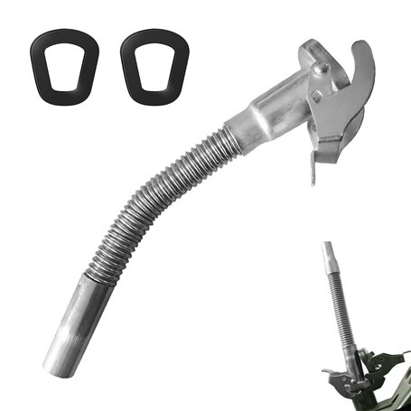 Sporgo Bidon d'essence Bec verseur : jerrican Bec verseur en acier inoxydable Bidon de remplissage Bidon flexible Bec verseur po